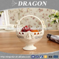 High quality artistic white ceramic fashion fruit bowl